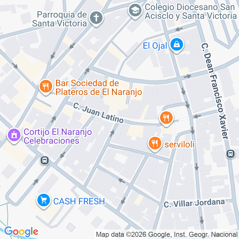 Código postal de Calle Juan Latino en Cordoba