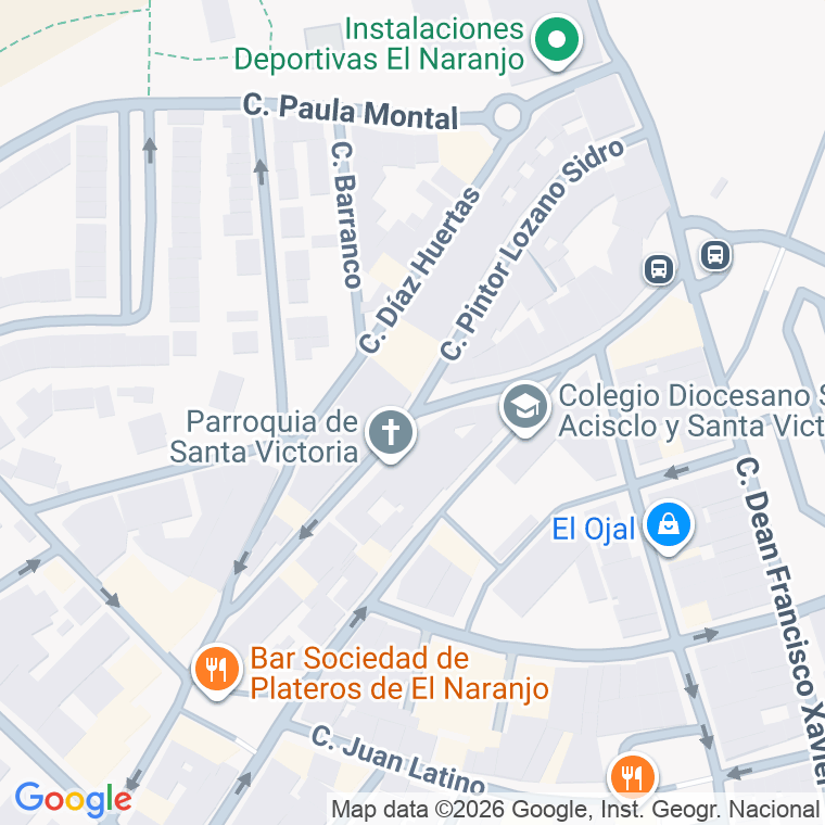 Código postal de Calle Parroco Agustin Molina en Cordoba