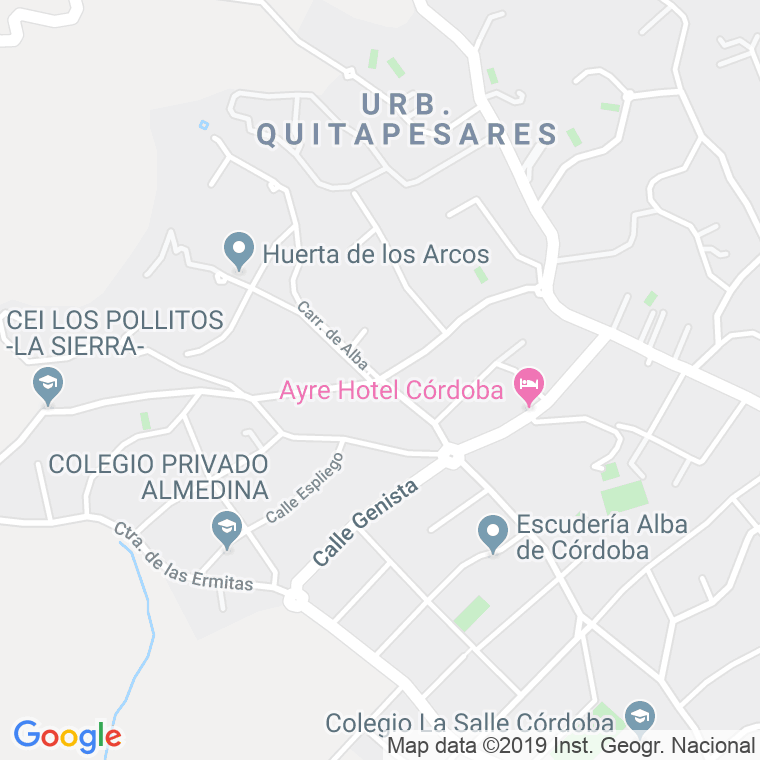 Código Postal calle Alba, carretera en Córdoba