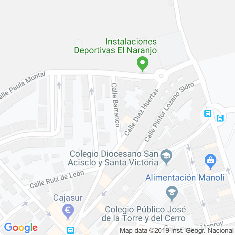 Código Postal calle Barranco en Córdoba