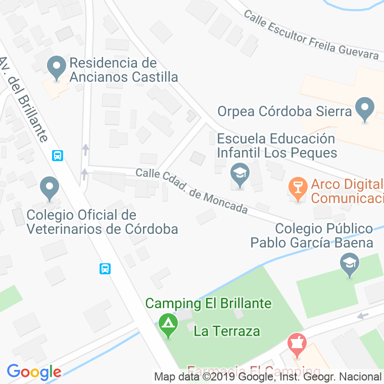 Código Postal calle Ciudad De Moncada en Córdoba
