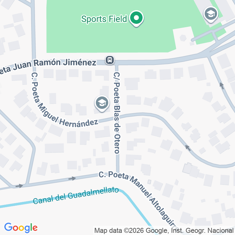 Código postal de Poeta Blas de Otero en Córdoba