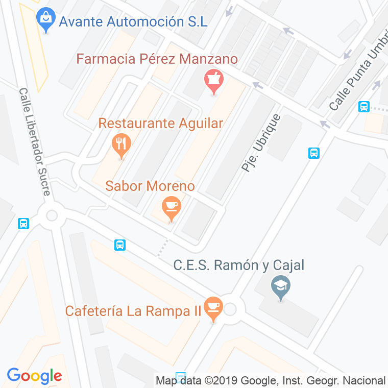 Código Postal calle Bujalance, pasaje en Córdoba
