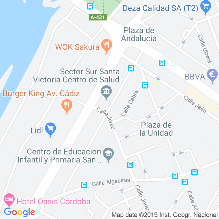 Código Postal calle Huelva en Córdoba