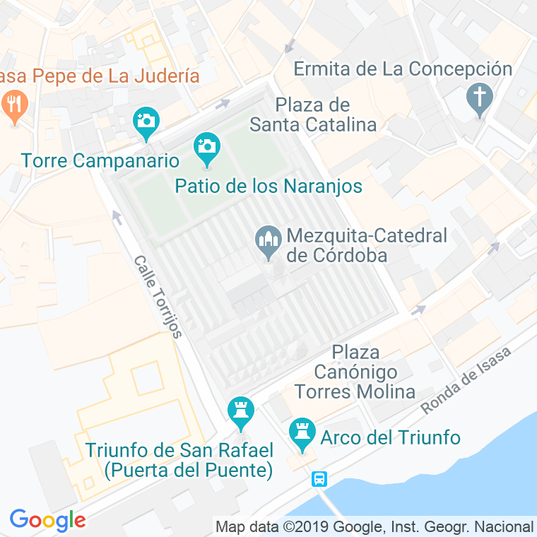 Código Postal calle Mezquita, paraje en Córdoba