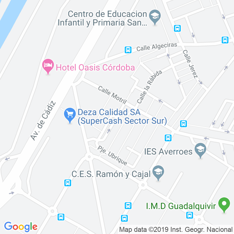 Código Postal calle Ubrique, pasaje en Córdoba