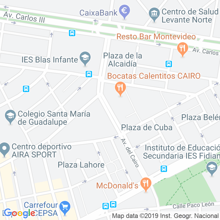 Código Postal calle Cairo, Del, avenida (Impares Del 1 Al 1)  (Pares Del 2 Al 8) en Córdoba