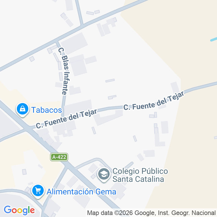 Código postal de Calle Fuente del Tejar en Fuente la Lancha