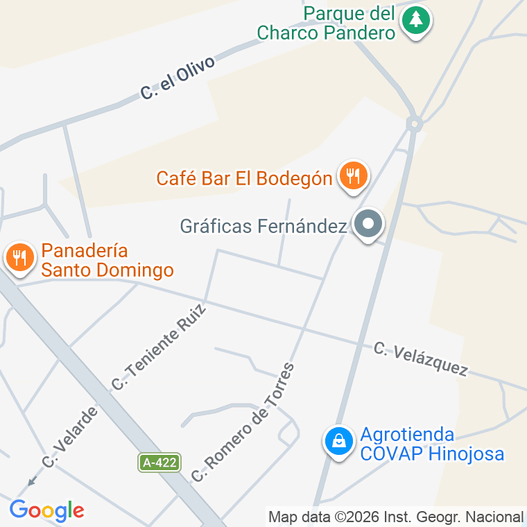Código postal de Calle Fuente la Reina en Hinojosa del Duque