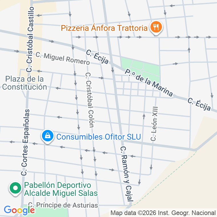 Código postal de Calle Tirso de Molina en Puente Genil