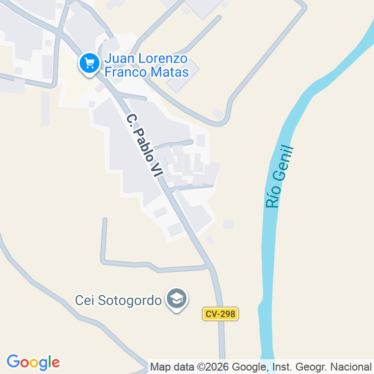 Código postal de Calle Pizarro en Sotogordo