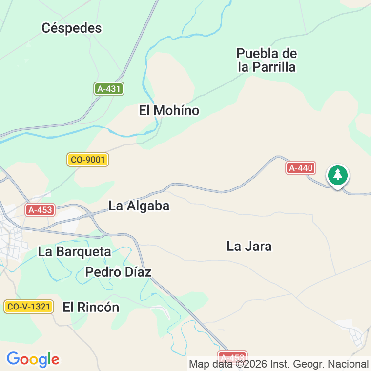 Código postal de Ctra Fuente Palmera (a-440) en Palma del Rio