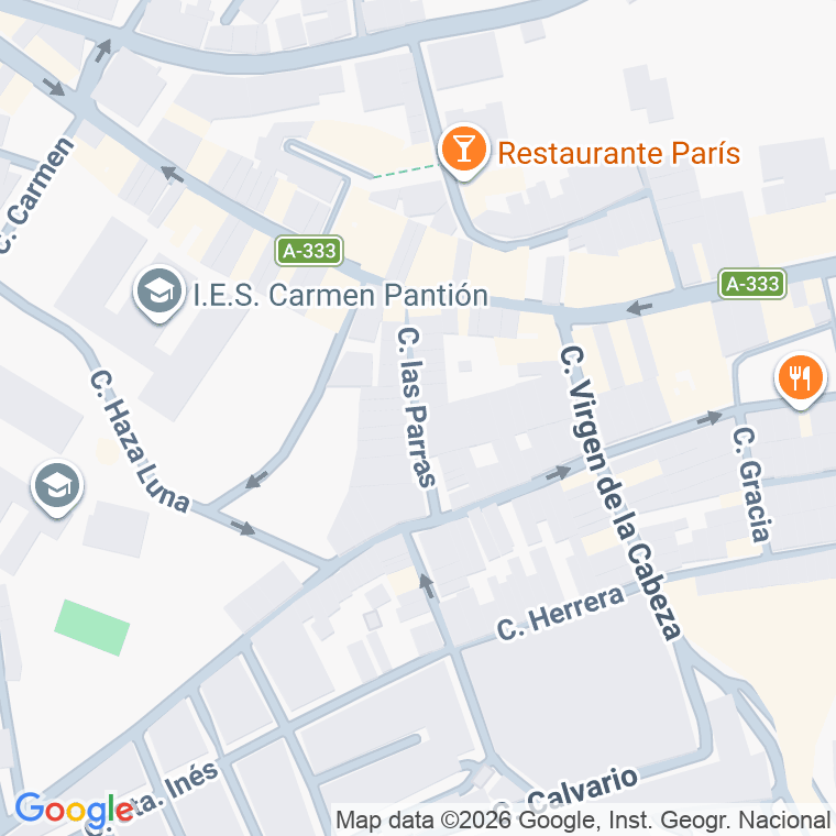 Código postal de Calle Parras (las) en Priego de Cordoba