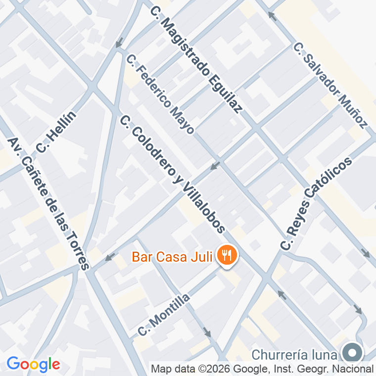 Código postal de Calle Colodrero y Villalobos en Baena