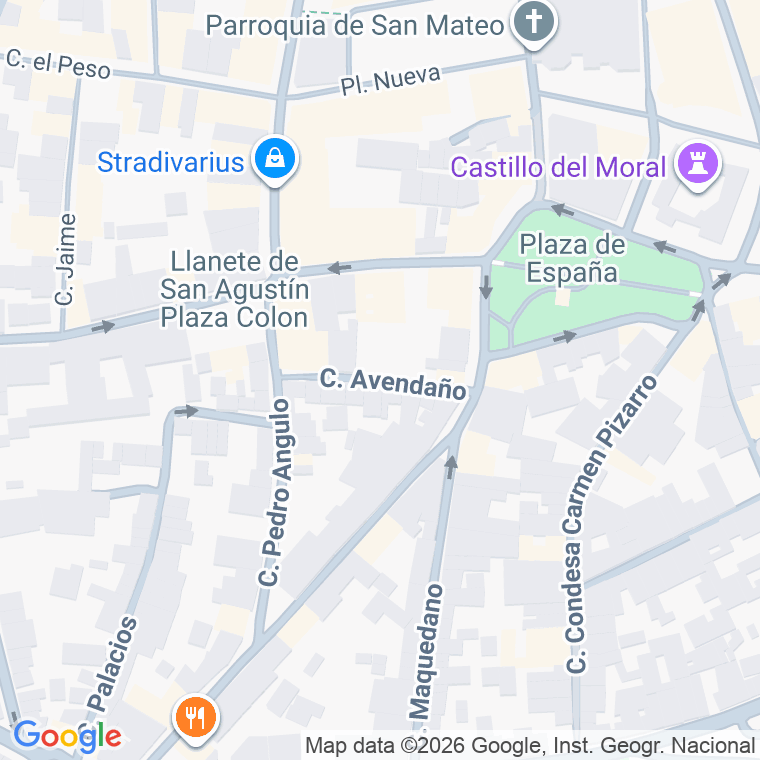 Código postal de Calle Avendaño (la Pandura) en Lucena