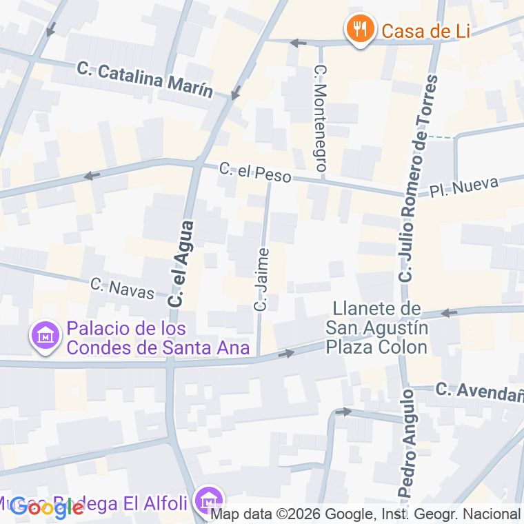 Código postal de Calle Jaime (jose de Mora Escud en Lucena