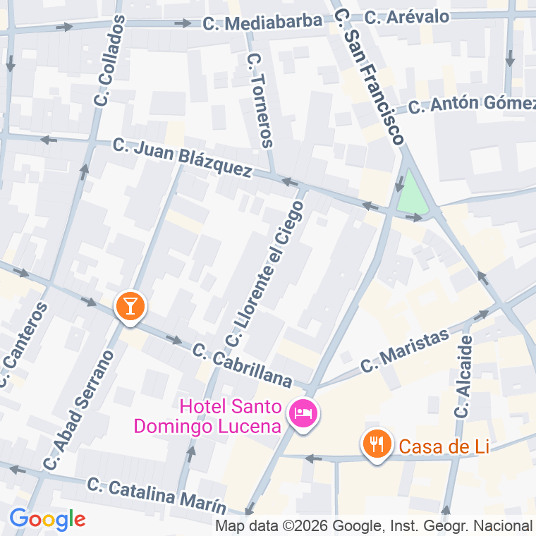Código postal de Calle Llorente el Ciego en Lucena