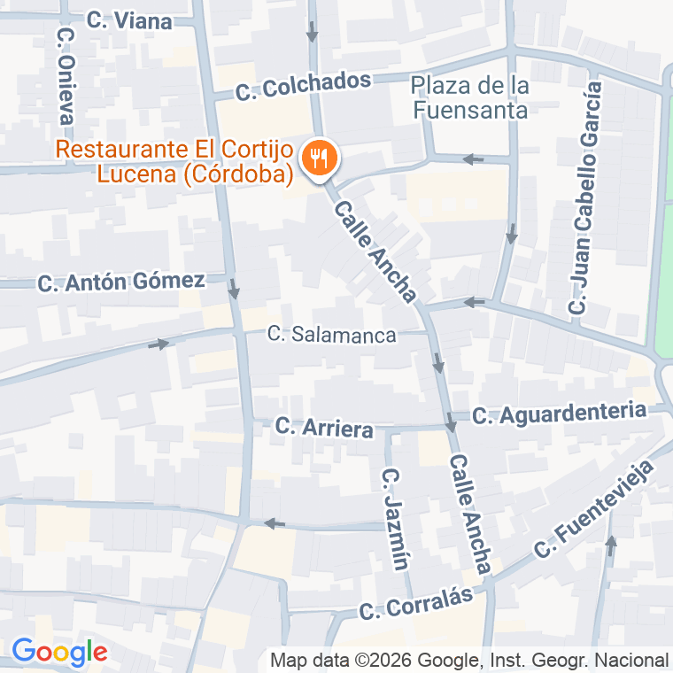 Código postal de Calle Salamanca en Lucena