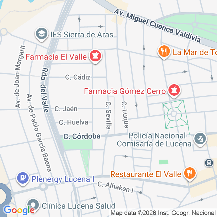 Código postal de Calle Sevilla en Lucena