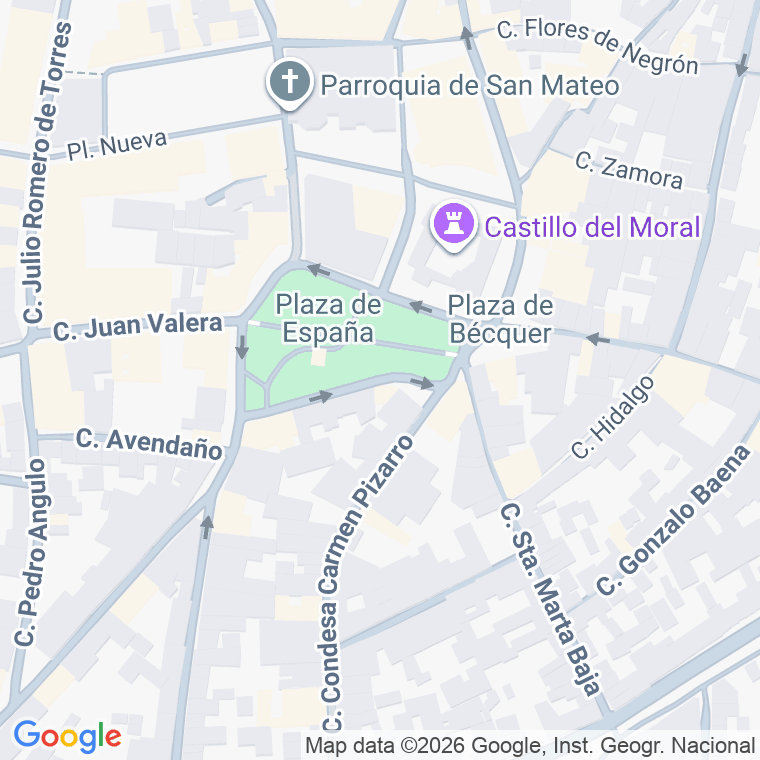 Código postal de Plaza España (paseo del Coso) en Lucena