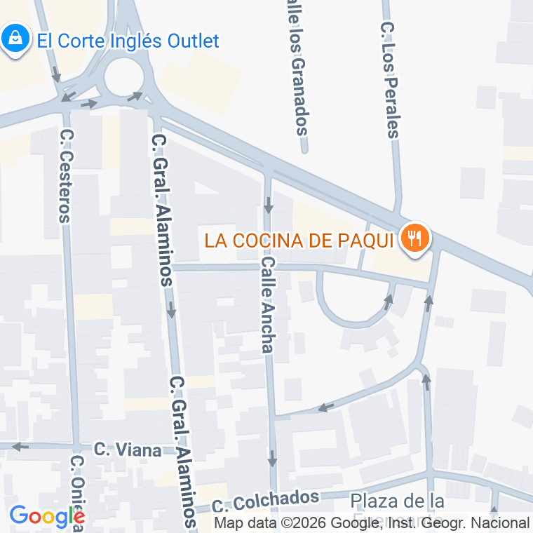 Código postal de Plaza Virgen del Rosario en Lucena