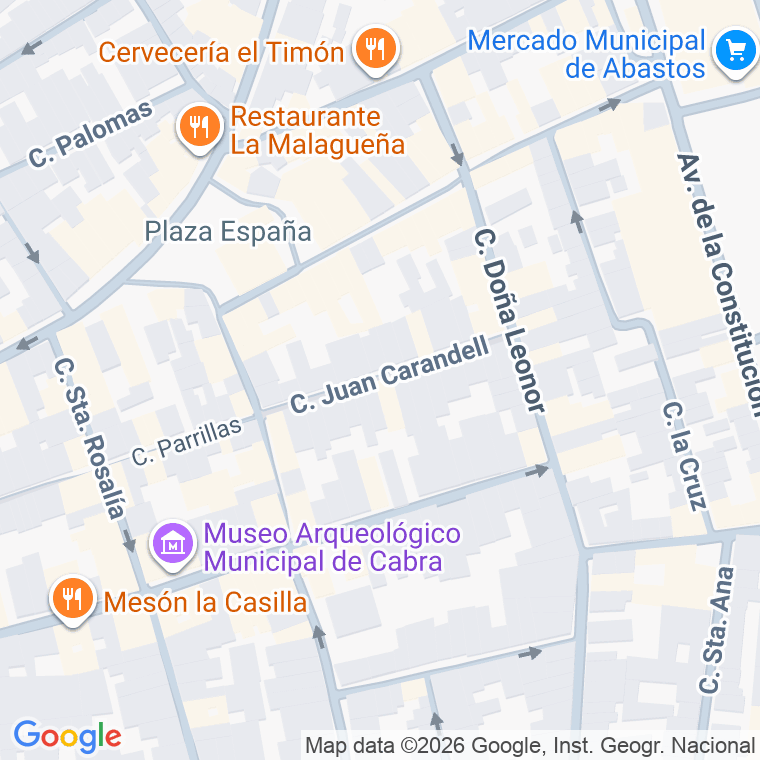 Código postal de Calle Juan Carandell en Cabra