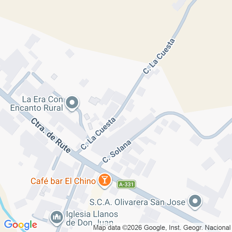 Código postal de Calle Cuesta (la) en Llanos de Don Juan