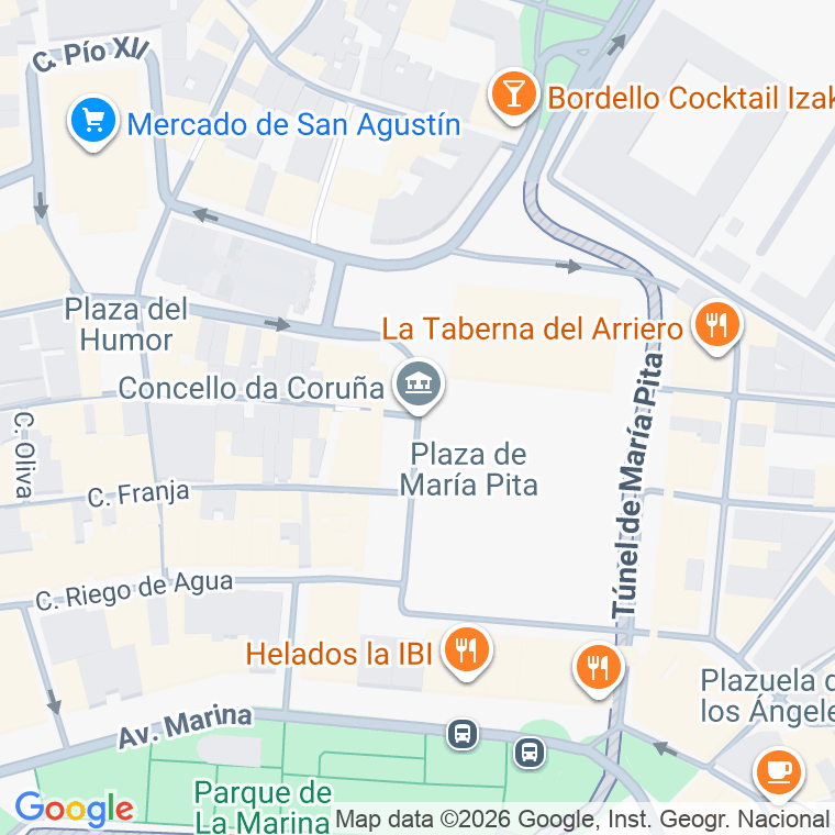Código postal de Maria Pita, Praza en A Coruña