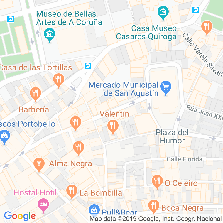 Código Postal calle Marques De Pontejos en A Coruña