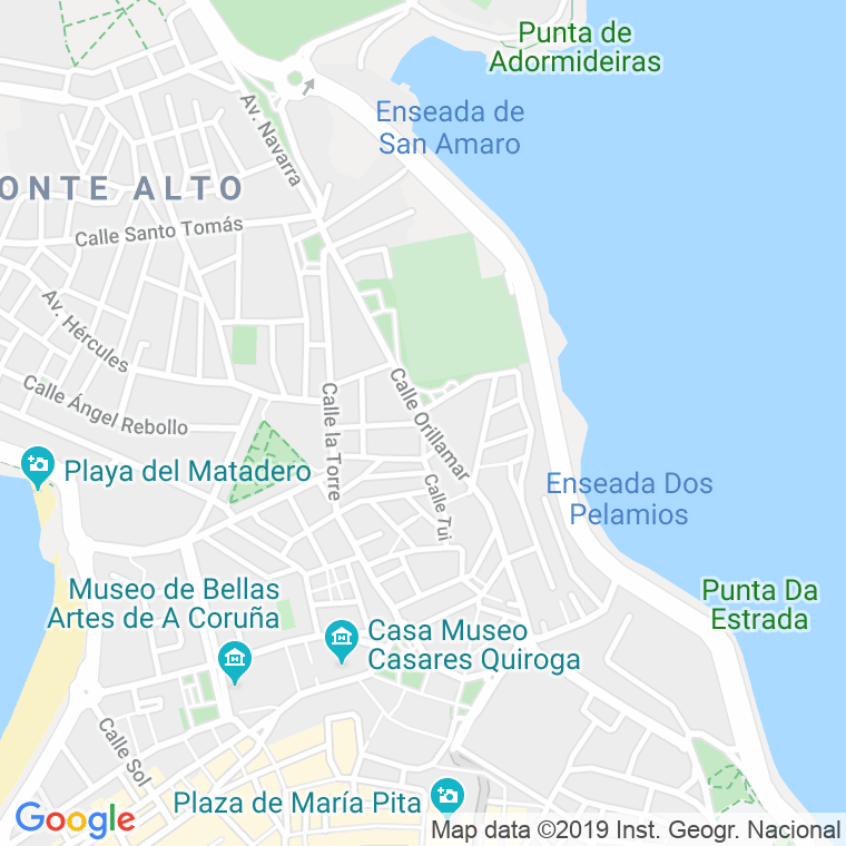 Código Postal calle Orillamar   (Impares Del 1 Al 35)  (Pares Del 2 Al 58) en A Coruña