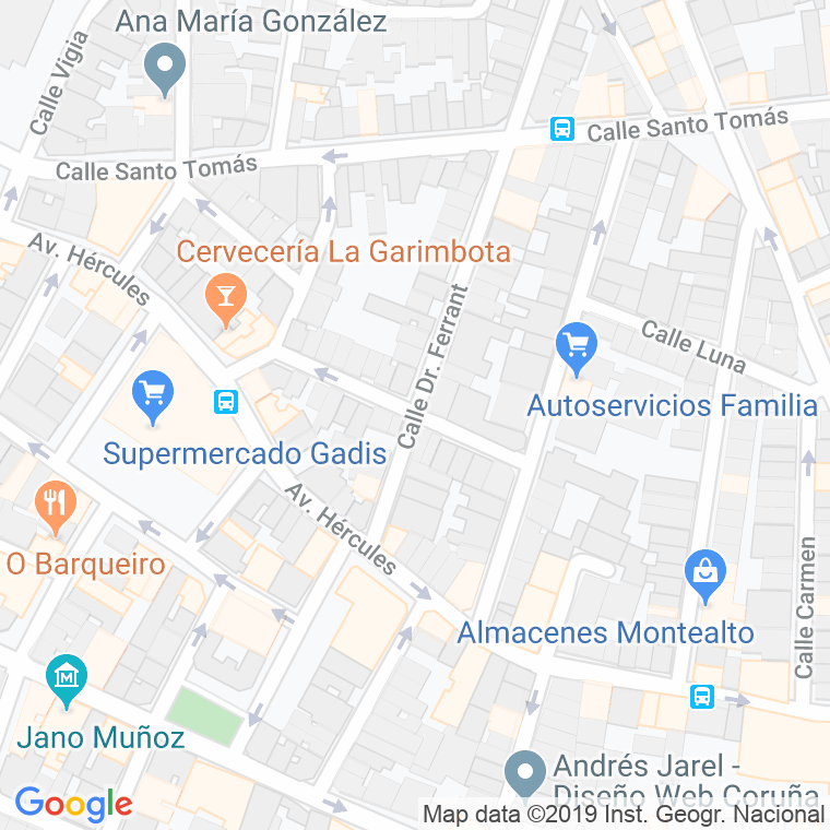 Código Postal calle Cervantes en A Coruña
