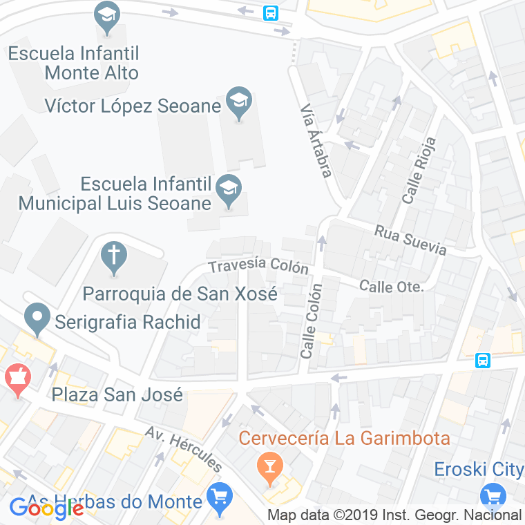 Código Postal calle Colon en A Coruña