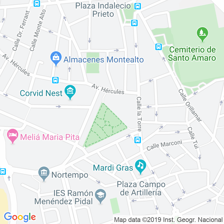 Código Postal calle Parque De Marte en A Coruña