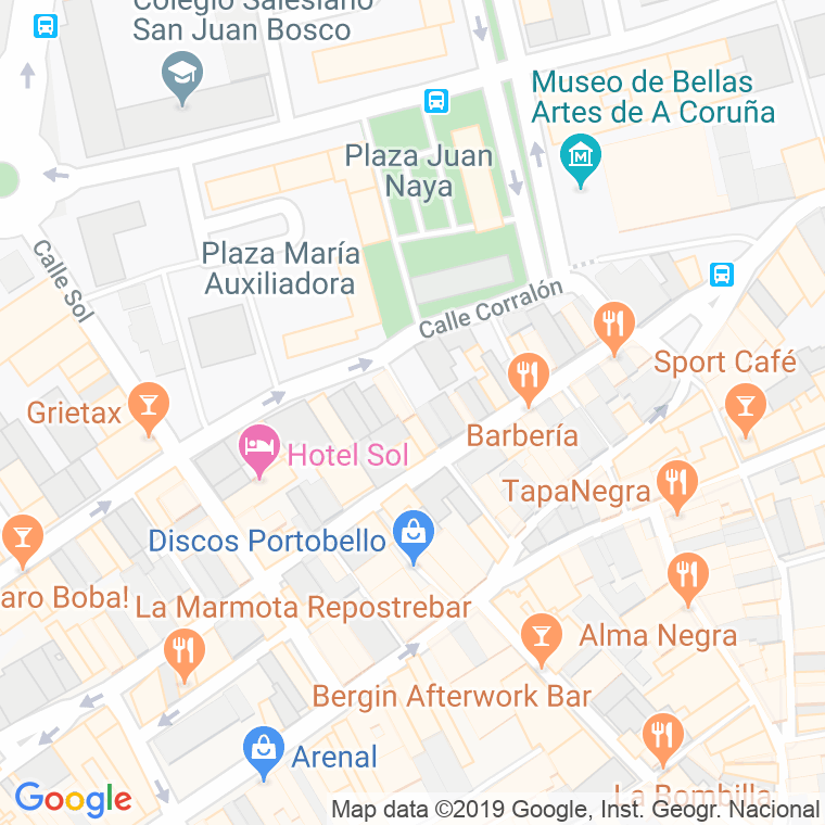 Código Postal calle Argudin Bolivar en A Coruña