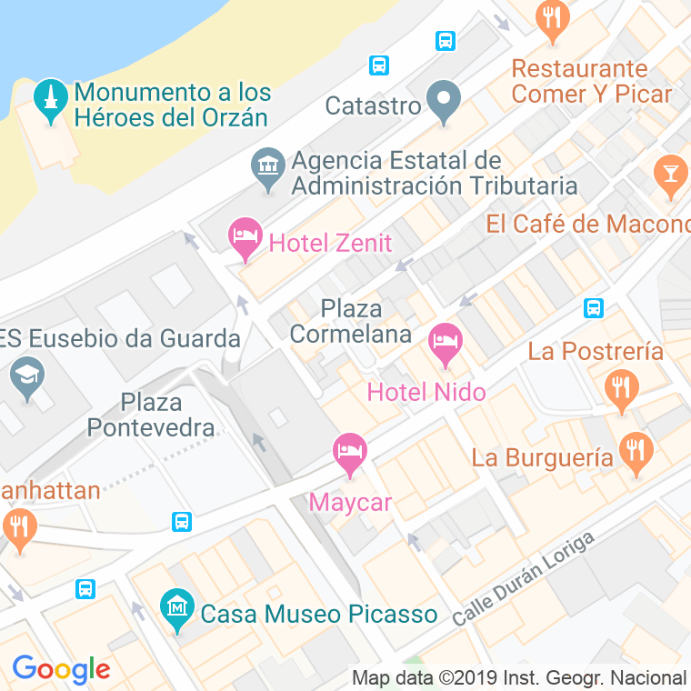 Código Postal calle Cormelana, prazuela en A Coruña