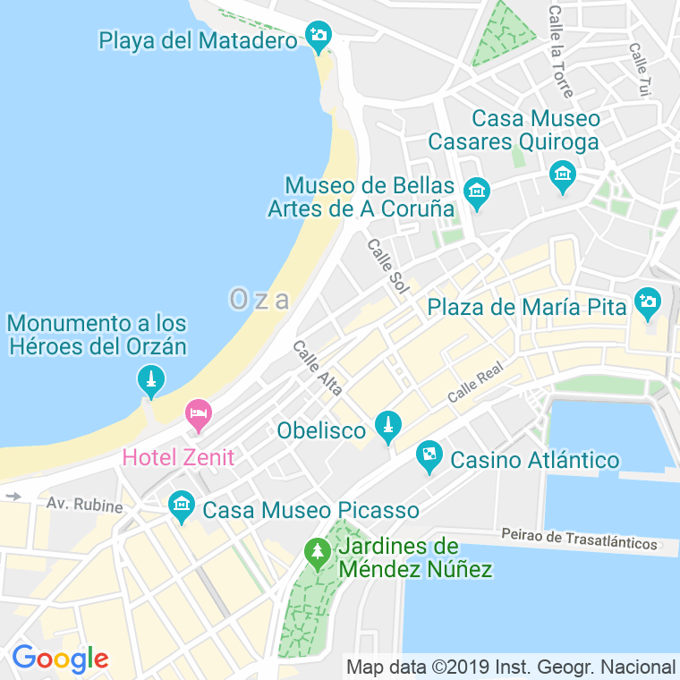 Código Postal calle Hospital   (Impares Del 25 Al Final)  (Pares Del 6 Al Final) en A Coruña