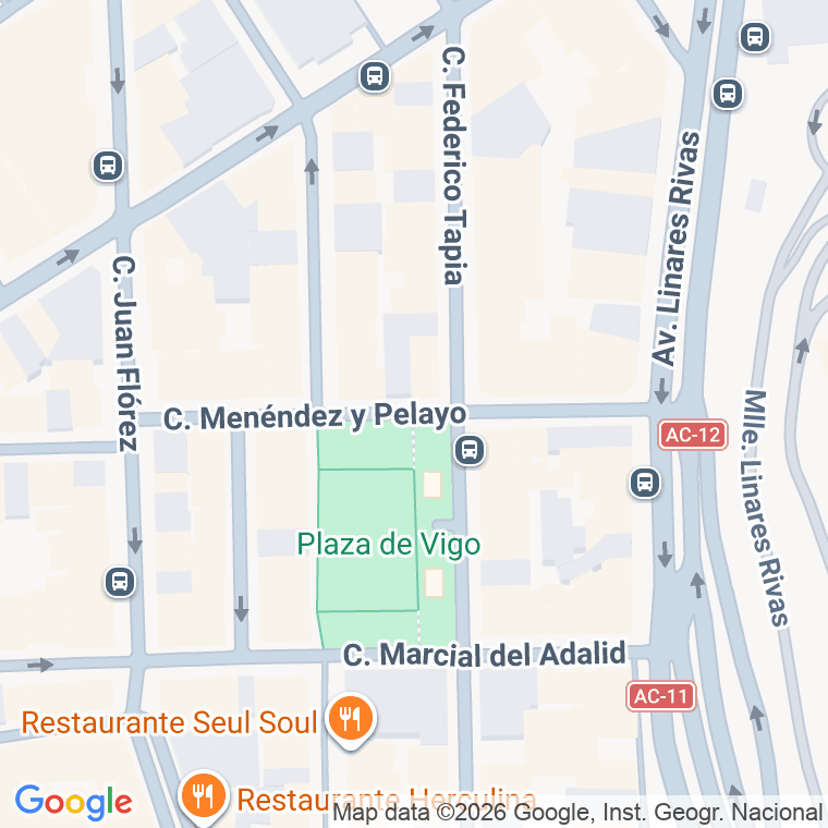 Código postal de Menendez y Pelayo en A Coruña