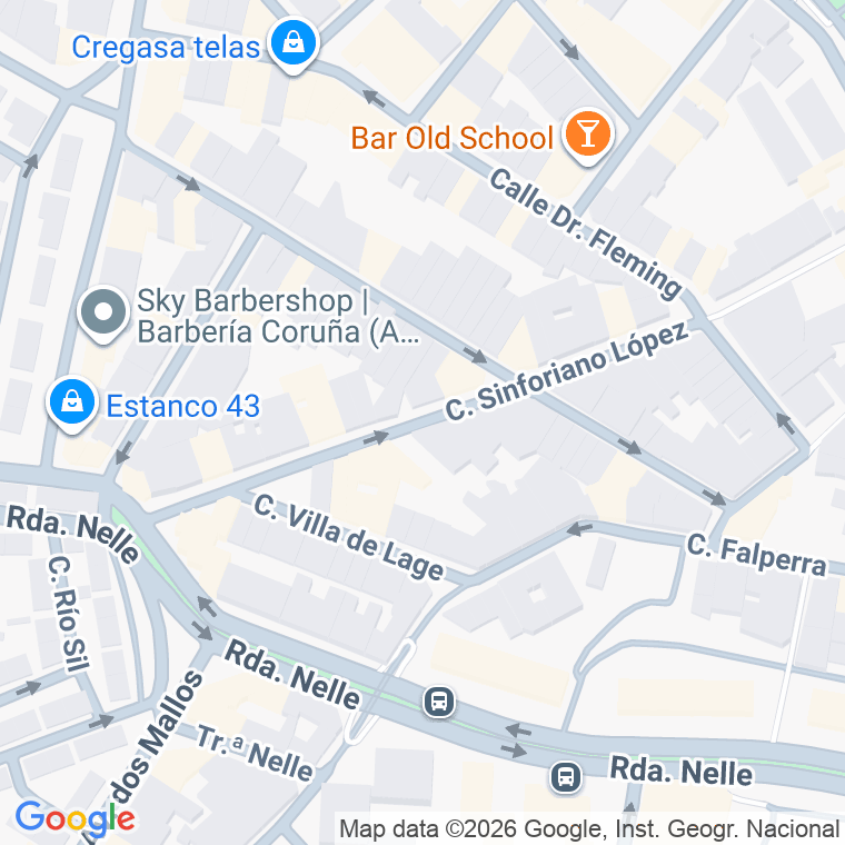 Código postal de Sinforiano Lopez en A Coruña
