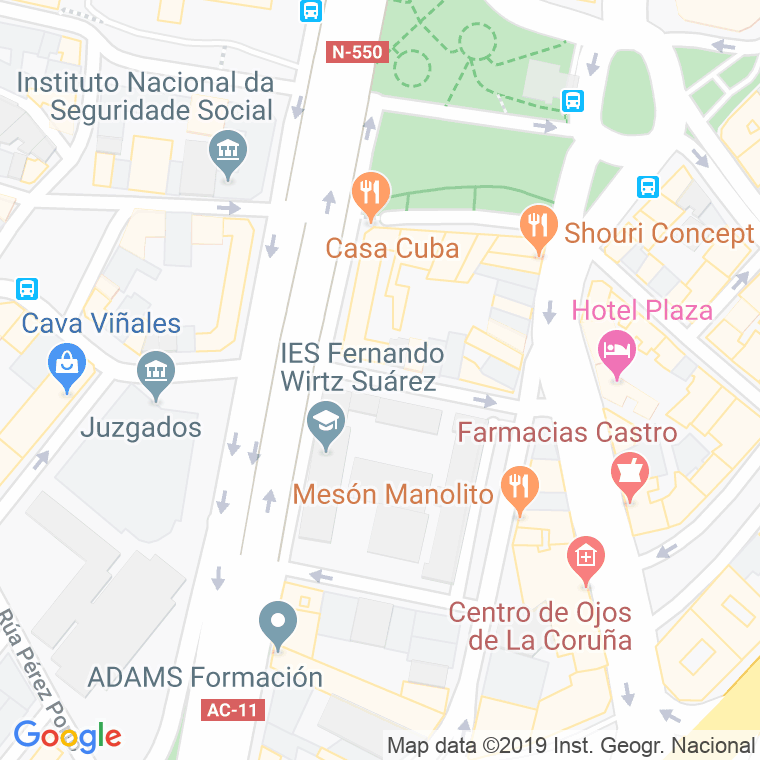 Código Postal calle Castro Chane en A Coruña