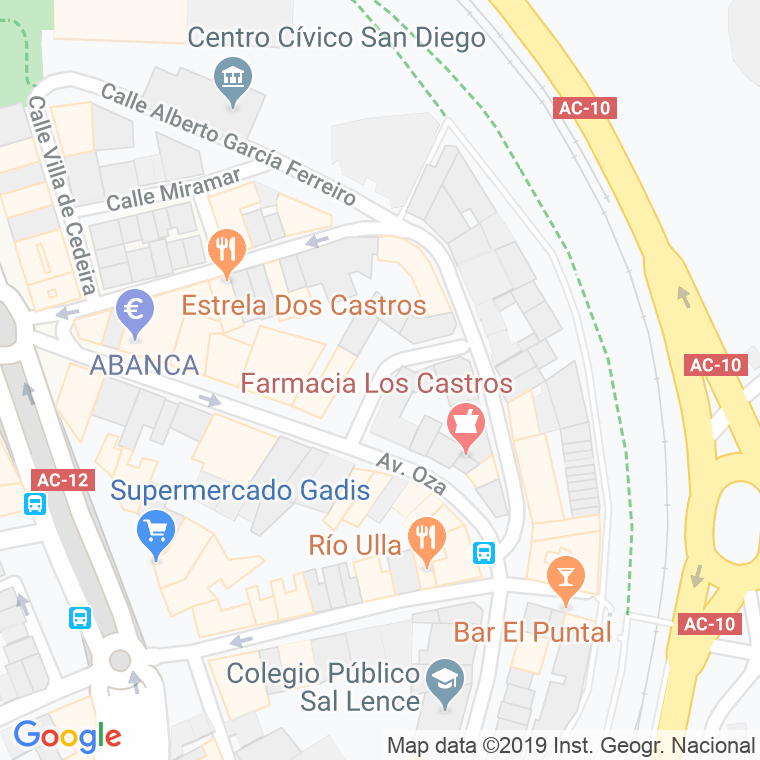 Código Postal calle Claudio Sanmartin en A Coruña