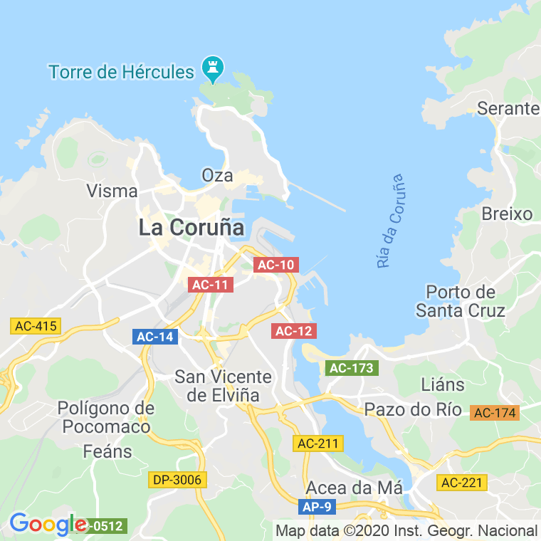 Código Postal calle Costamar, urbanizacion en A Coruña