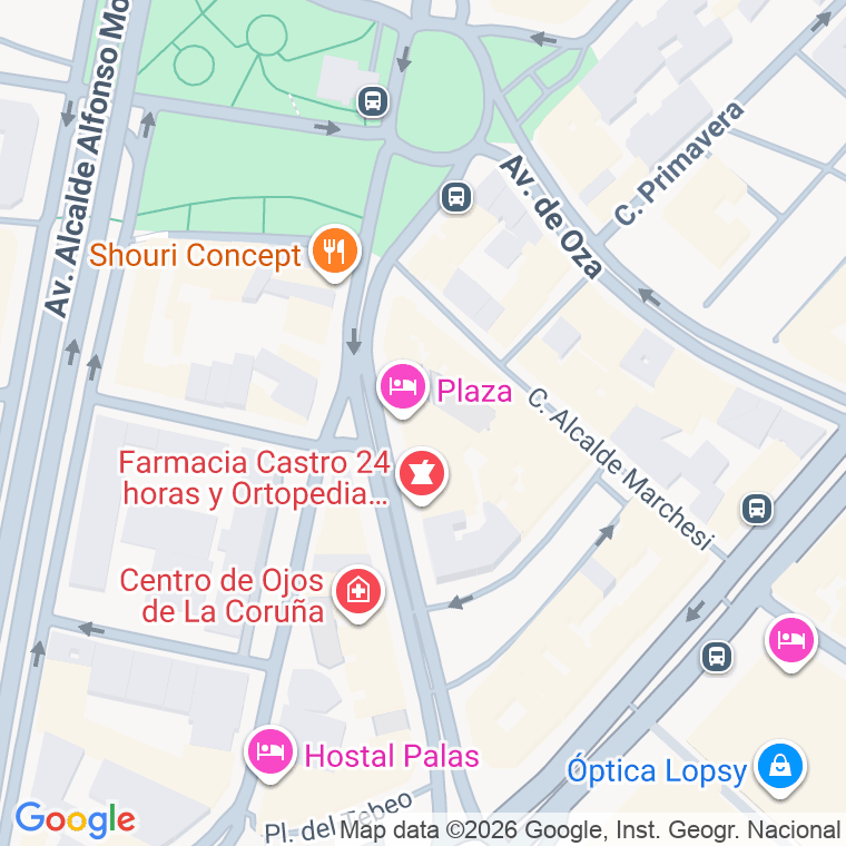 Código postal de Cuatro Caminos, Praza en A Coruña