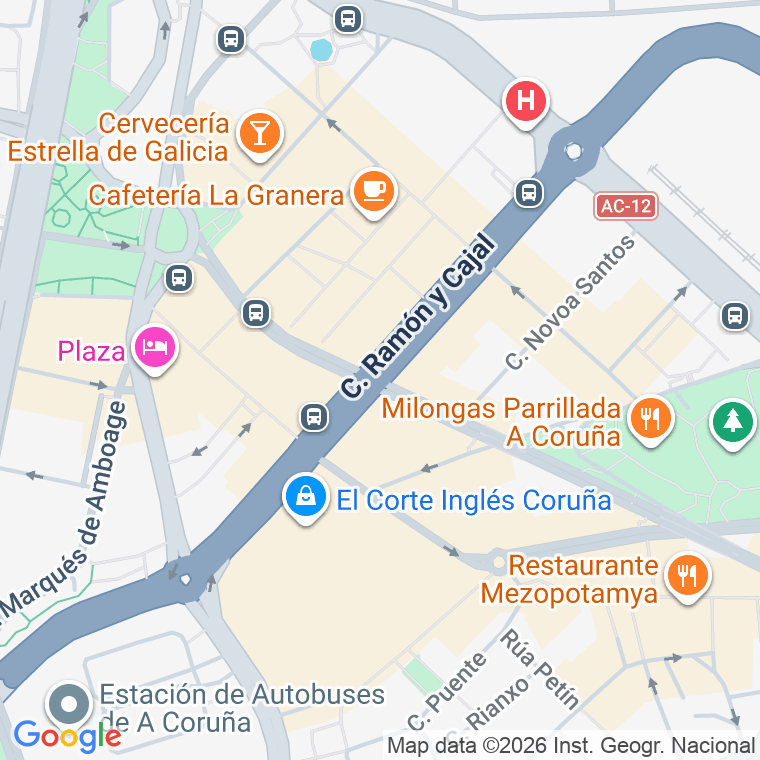 Código postal de Ramon y Cajal en A Coruña