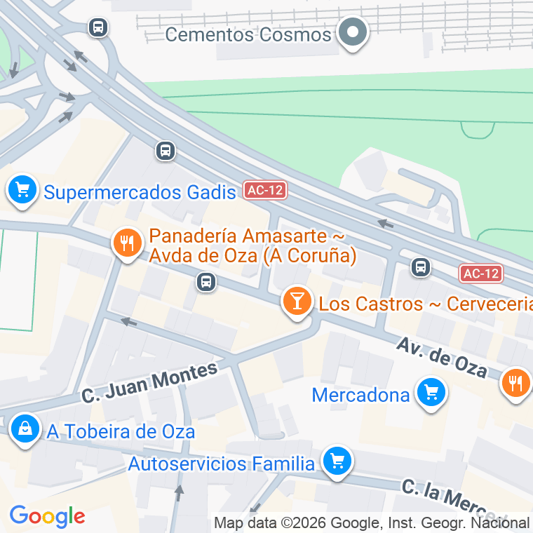 Código postal de Calle Cruce en Coruña (a)