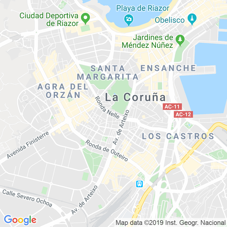 Código Postal calle Nelle, ronda (Impares Del 1 Al 89) en A Coruña