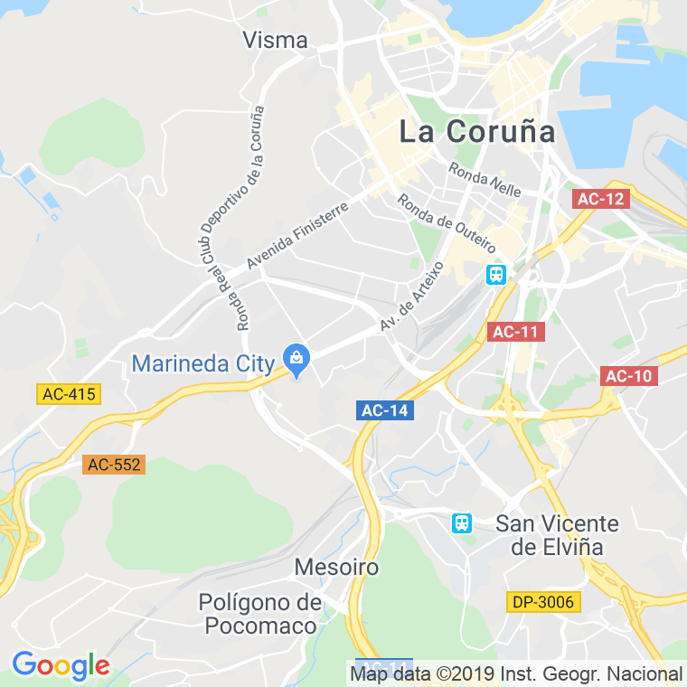 Código Postal calle Baños De Arteijo, carretera en A Coruña