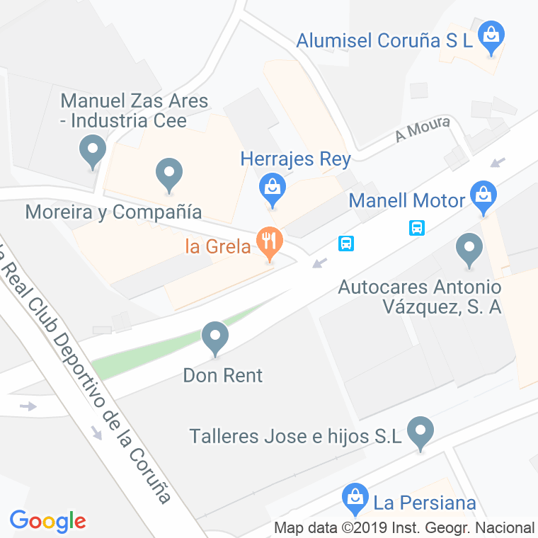 Código Postal calle Grela, lugar en A Coruña