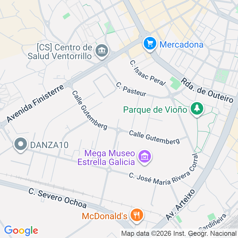 Código postal de Gutemberg en A Coruña