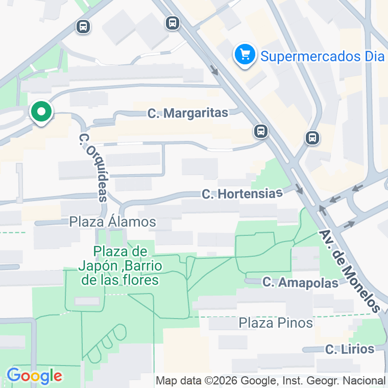 Código postal de Hortensias en A Coruña
