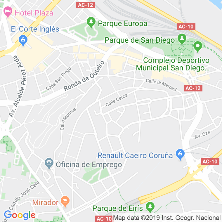 Código Postal calle Caidos, praza en A Coruña